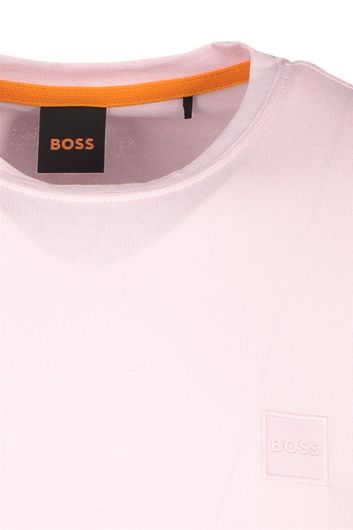 Hugo Boss T-shirt roze effen normale fit katoen