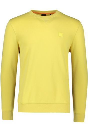 Hugo Boss katoenen sweater Westart ronde hals geel