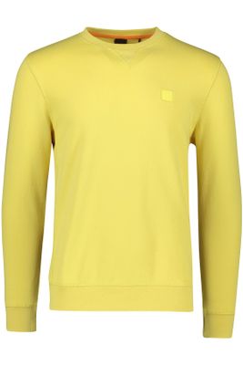 Hugo Boss Hugo Boss katoenen sweater Westart ronde hals geel