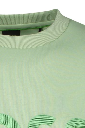 Sweater ronde hals Hugo Boss groen katoen Salbo