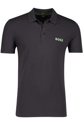 Hugo Boss Hugo Boss polo slim fit donkergrijs katoen Paule 3-knoops