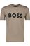 Boss Green t-shirt Tee bruin opdruk katoen