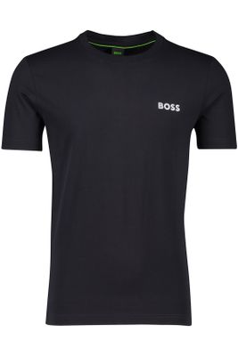 Hugo Boss Katoenen T-shirt Boss Green donkerblauw normale fit
