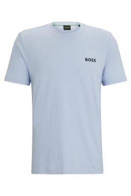 Hugo Boss Boss green polo lichtblauw regular fit katoen
