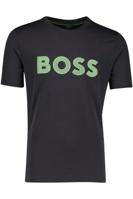 Hugo Boss Hugo Boss T-shirt zwart met Boss opdruk katoen