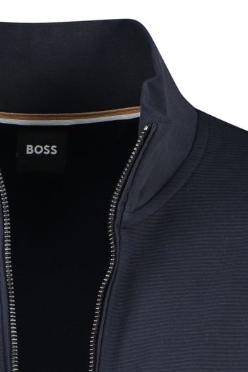 Boss Black vest effen navy Sheperd 50 donkerblauw