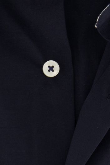 Hugo Boss overhemd mouwlengte 7 slim fit donkerblauw effen katoen easy iron