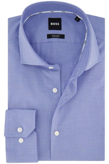 Boss overhemd blauw easy iron regular fit