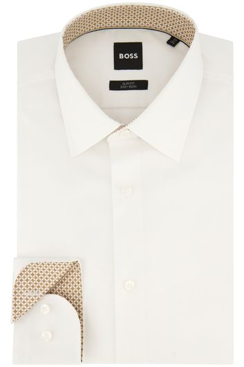 Hugo Boss witte overhemd slim fit katoen mouwlengte 7 