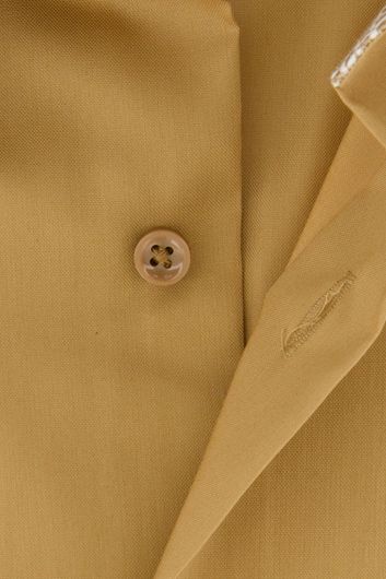 Hugo Boss business overhemd slim fit bruin effen katoen
