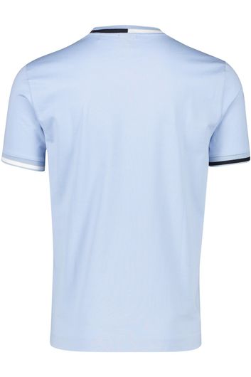 Hugo Boss T-shirt lichtblauw katoen effen ronde hals