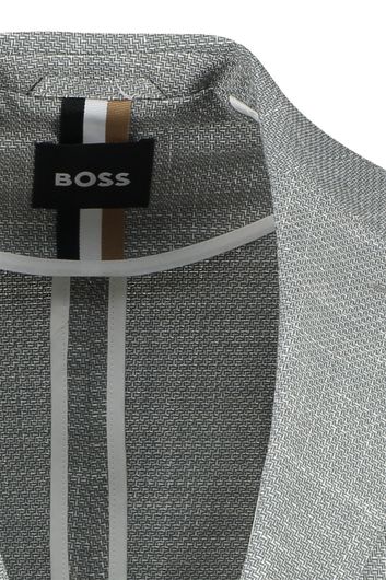 Hugo Boss C-Hanry stretch colbert slim fit  groen gemêleerd