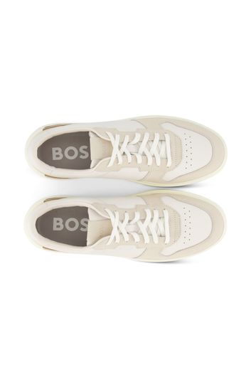 Hugo Boss sneaker wit/beige leer laag