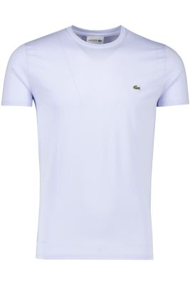 Lacoste Lacoste t-shirt effen lichtblauw wijde fit
