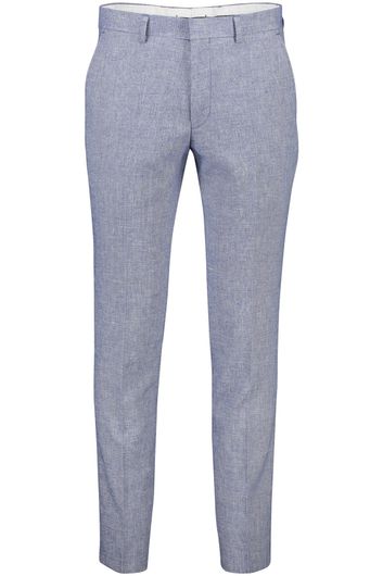 Roy Robson pantalon mix en match blauw effen linnen slim fit 