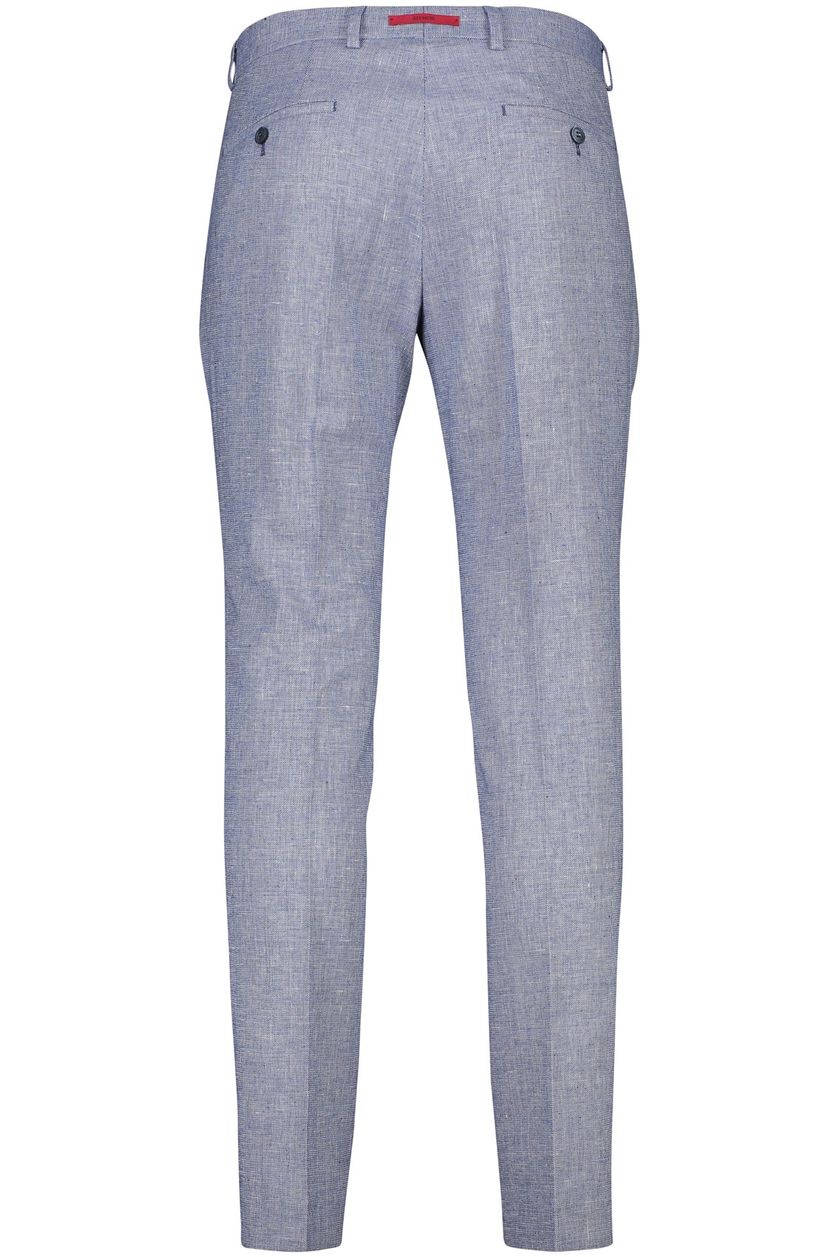 Roy Robson  slim fit pantalon mix en match blauw effen linnen