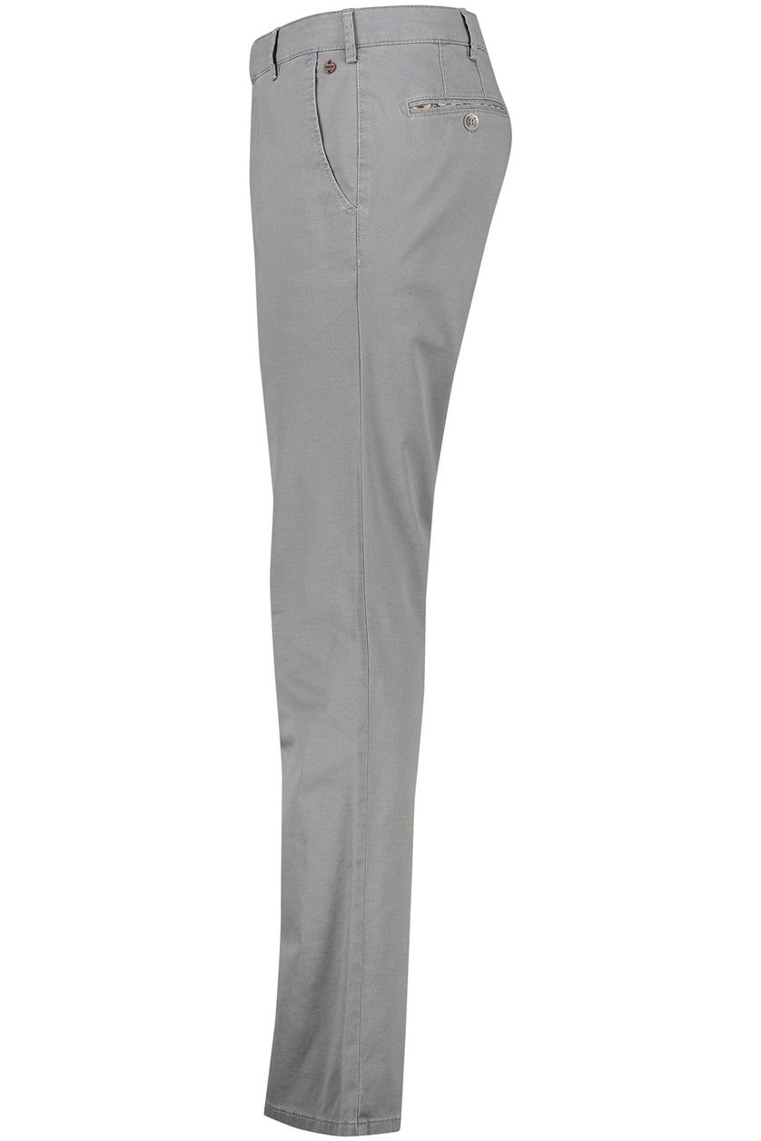 Meyer katoenen pantalon perfect fit Bonn grijs gemêleerd