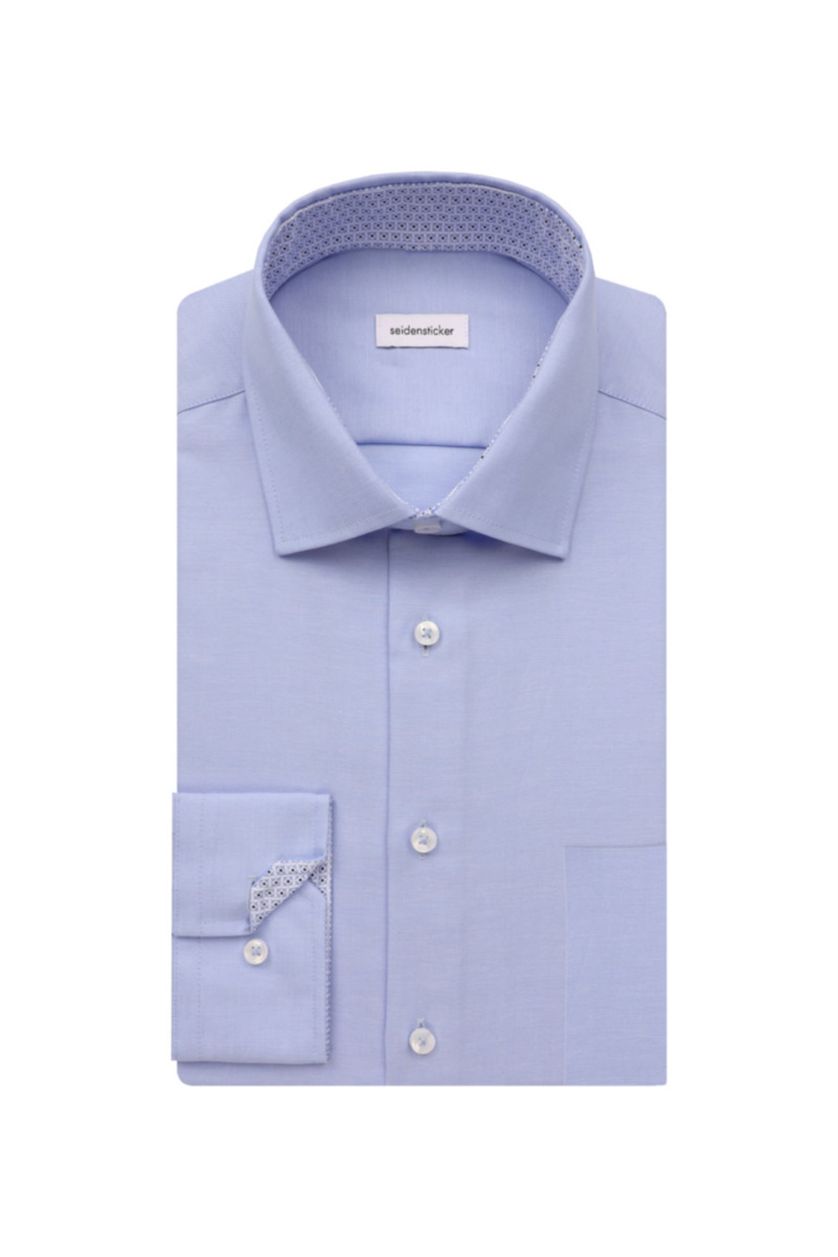 Seidensticker katoenen business overhemd normale fit blauw
