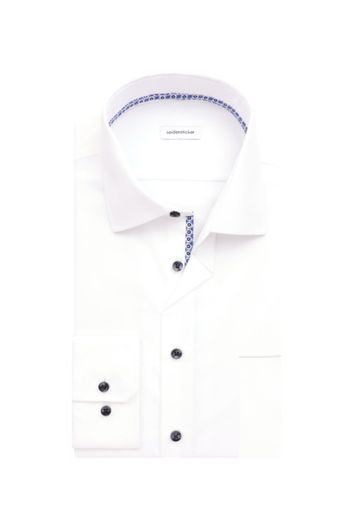 Seidensticker overhemd normale fit effen wit katoen