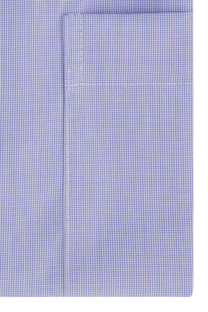 Katoenen Seidensticker overhemd korte mouw blauw geruit
