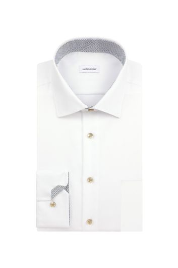 Seidensticker business overhemd normale fit wit effen katoen
