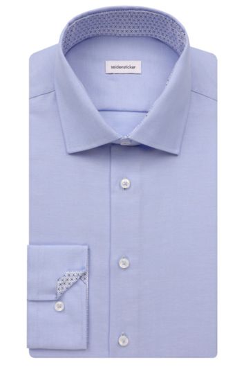 Seidensticker business overhemd normale fit lichtblauw effen katoen