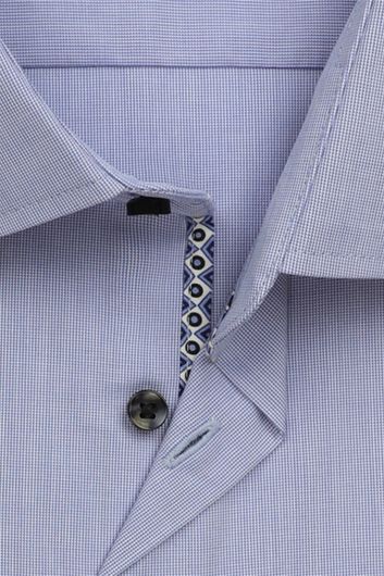 Seidensticker business overhemd normale fit blauw effen katoen