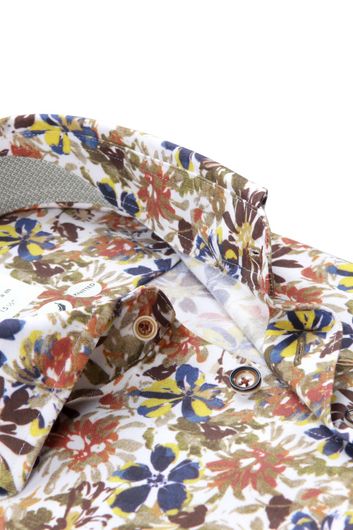 R2 overhemd multicolor bloemen print mouwlengte 7 modern fit 