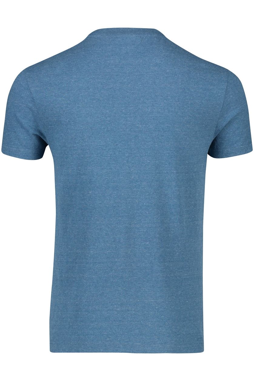 blauw Superdry t-shirt gemeleerd katoen