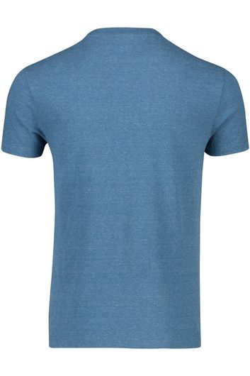 Superdry t-shirt gemeleerd blauw
