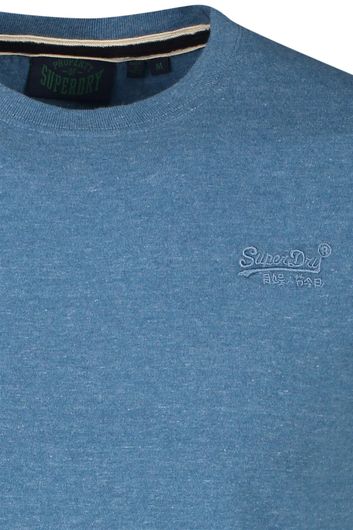 Superdry t-shirt gemeleerd blauw