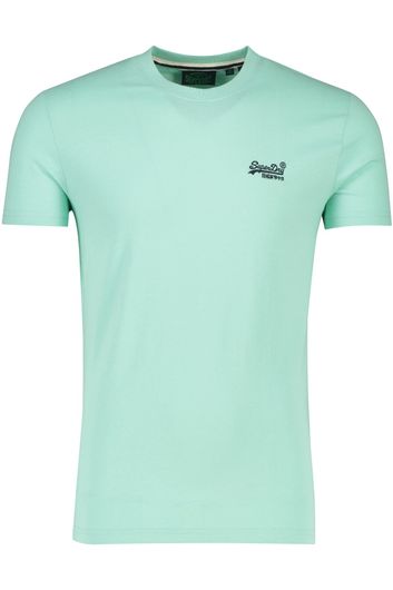 T-shirt Superdry ronde hals groen katoen