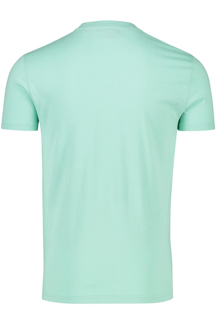 Superdry katoenen t-shirt groen opdruk ronde hals