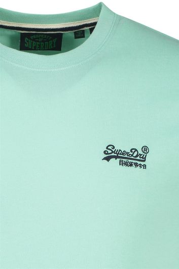 T-shirt Superdry ronde hals groen katoen