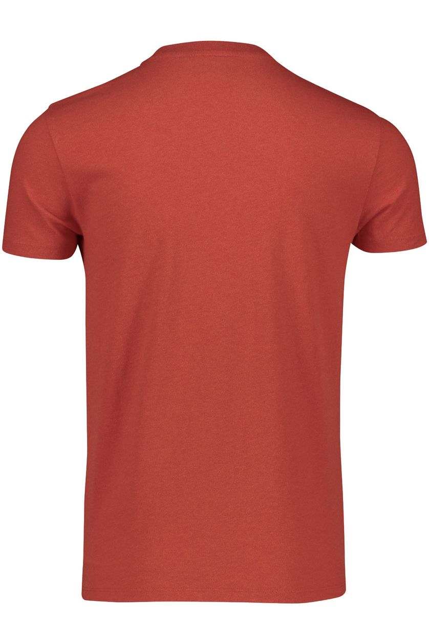 Katoenen Superdry t-shirt effen oranje