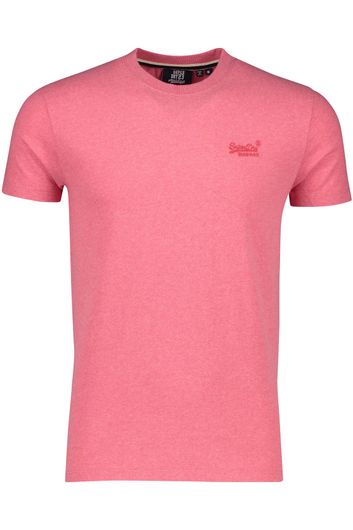 Superdry t-shirt roze gemeleerd