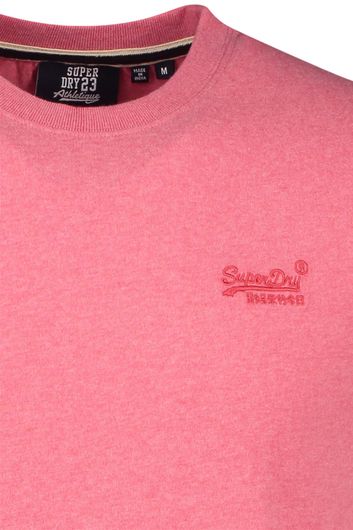 Superdry t-shirt roze gemeleerd
