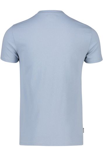 Superdry t-shirt effen blauw katoen