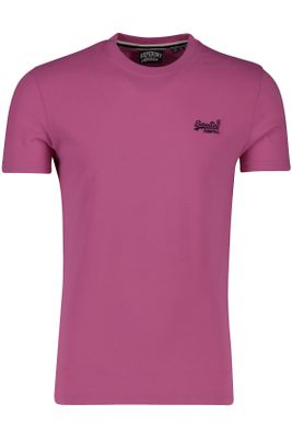 Superdry T-shirt Superdry roze opdruk ronde hals katoen