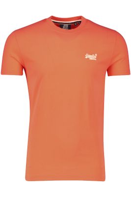 Superdry T-shirt Superdry katoen oranje ronde hals opdruk