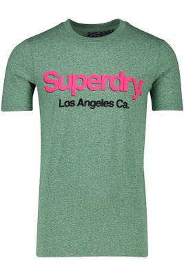 Superdry Superdry groen ronde hals t-shirt katoen opdruk