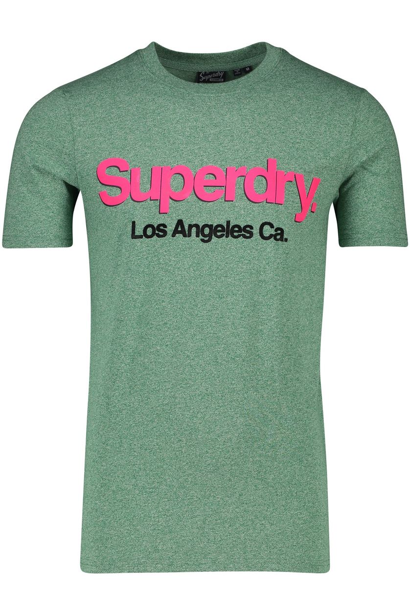 Superdry groen ronde hals t-shirt katoen opdruk