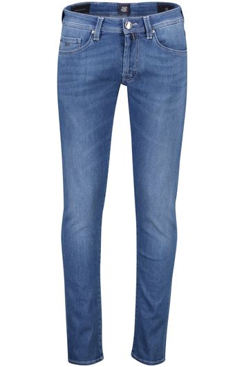 Tramarossa jeans Leonardo blauw effen katoen 5 pocket