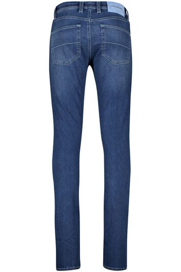 Tramarossa jeans Leonardo blauw effen katoen lichte stiksel