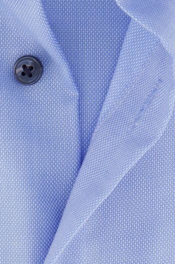 Olymp overhemd korte mouw blauw met borstzak