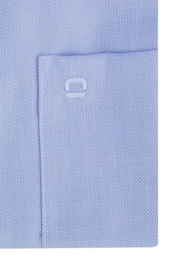 Olymp overhemd korte mouw blauw met borstzak