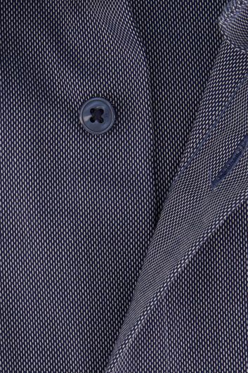 Olymp overhemd donkerblauw gemêleerd Luxor Comfort Fit katoen