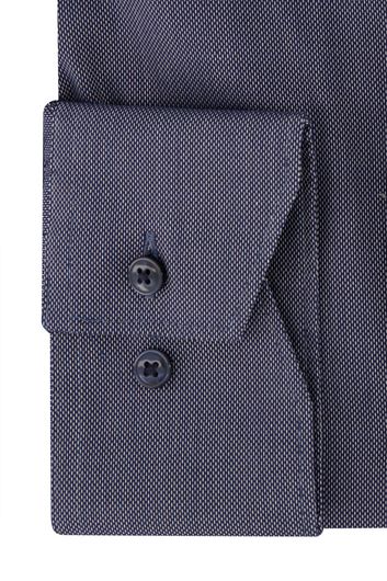 Olymp business overhemd Luxor Comfort Fit normale fit donkerblauw gemêleerd katoen