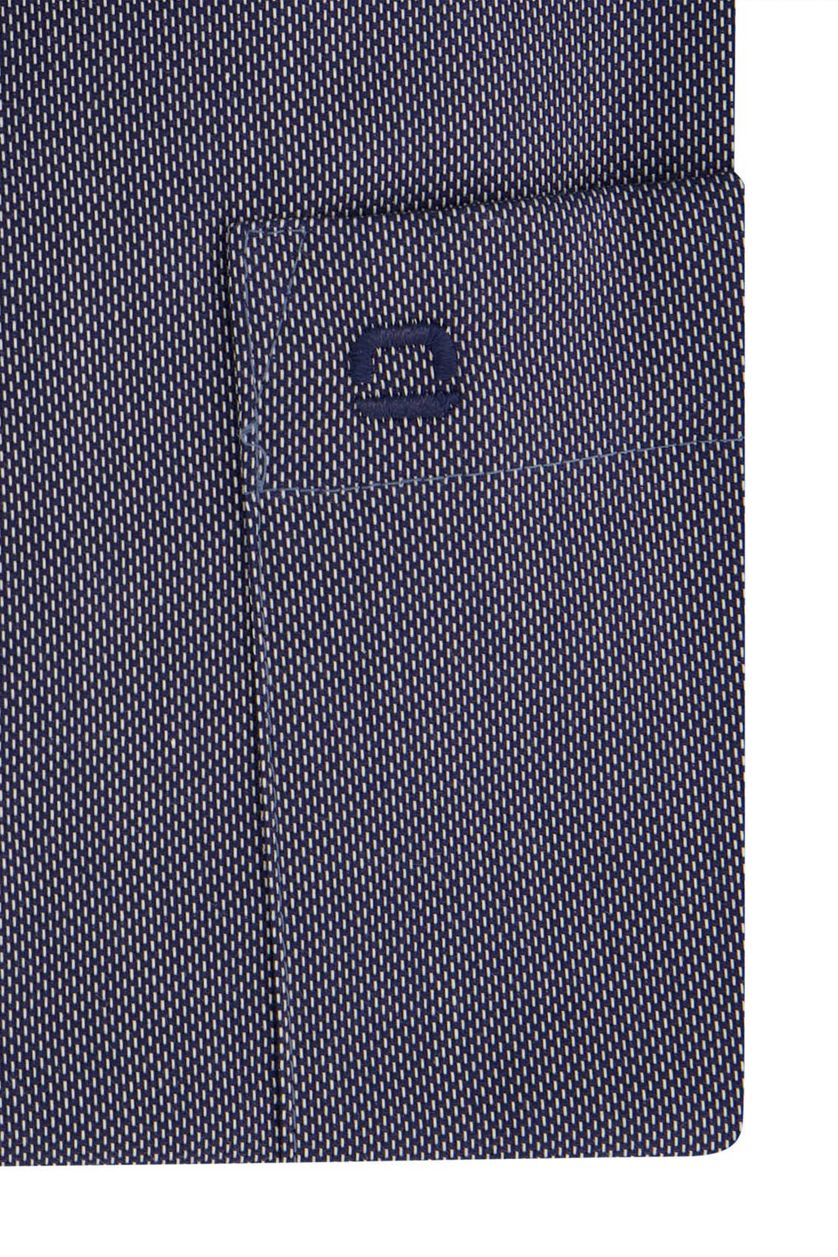 Olymp Luxor overhemd Comfort Fit katoen donkerblauw gemêleerd