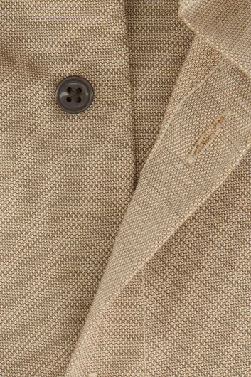 Olymp beige gemêleerd overhemd Luxor Comfort Fit katoen strijkvrij